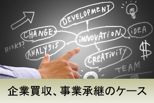 企業買収、事業承継のケース